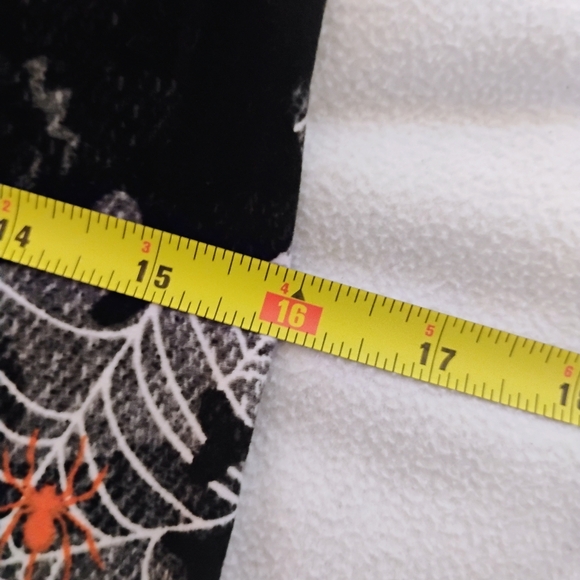 Time and Tru Black Leggings with White Spiderweb and Orange Accent Print - Picture 8 of 9